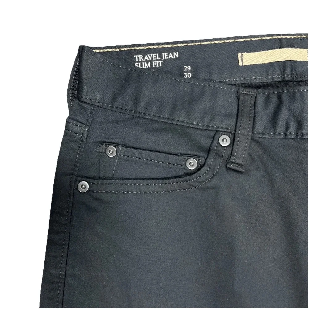 Banana Republic Mens Slim Fit Travel Jean Stretch Black Pants 29x30